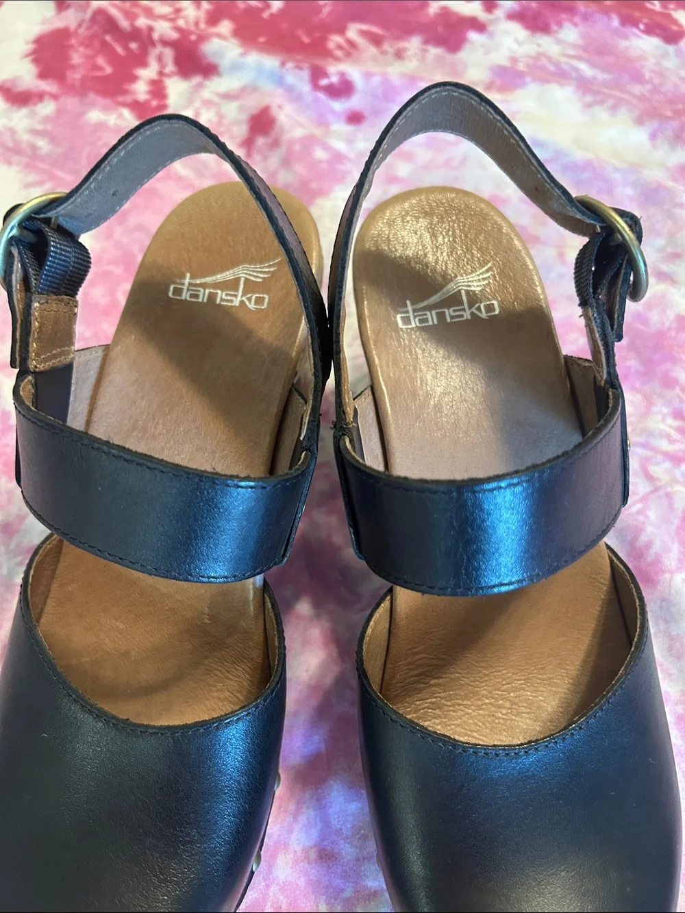 Dansko dotty platform clogs size 38